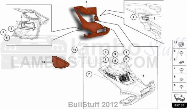 2016 Lamborghini AVENTADOR SV LP750-4 ROADSTER USA INSTRUMENT PANEL (857.03.00)